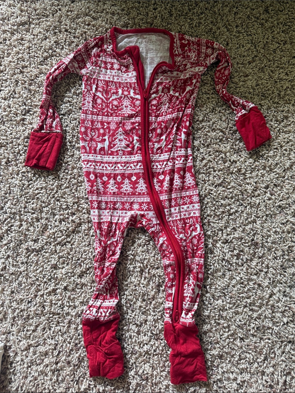 Discontinued, little sleepies reindeer cheer pjs